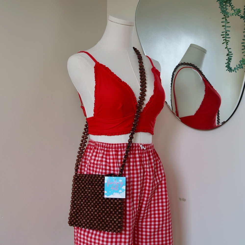 Vintage 90s beaded crossbody purse